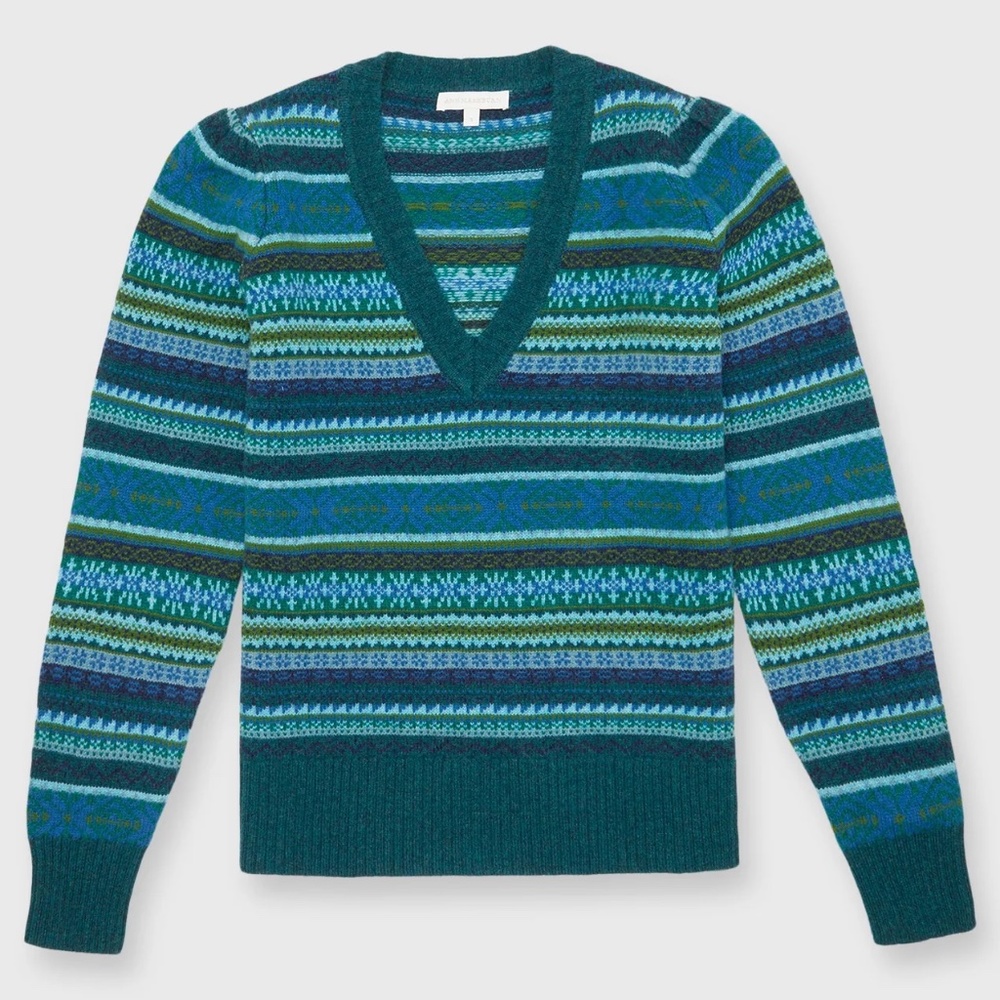 Ann Mashburn Giselle Fairisle Sweater Medium NWT $350